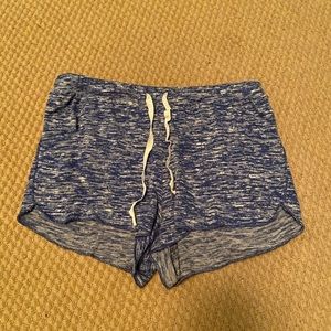 Aeropostale Pajama Shorts Soft Blue and White